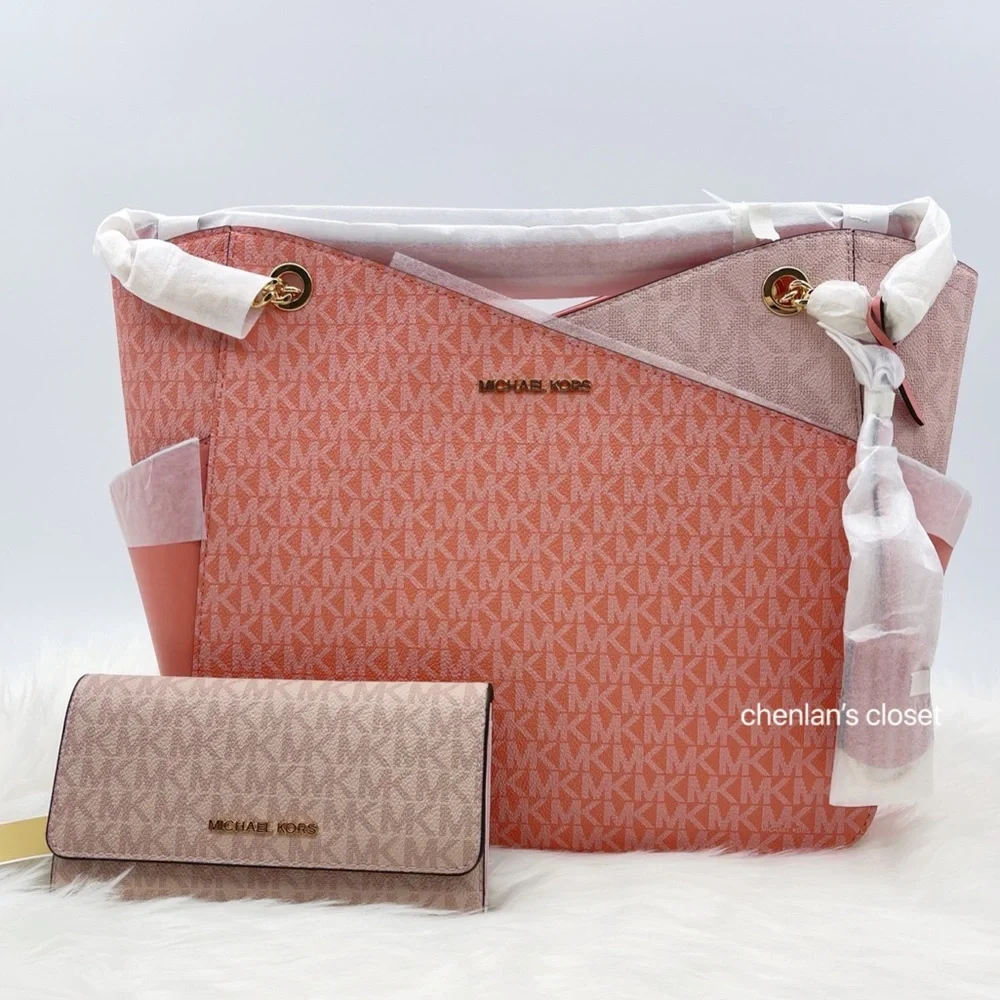 🌸NeW! Michael Kors Jet Set Chain Tote Set - Picture 3 of 10